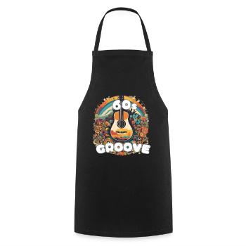 Scène musicale rétro - Tablier de cuisine - noir - Devant - AI Model Male 185 dark (185cm)