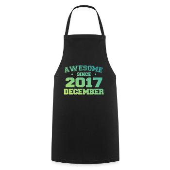 Birthday December 2017 - Gift December 2017 - Cooking Apron - black - Front - AI Model Male 185 dark (185cm)