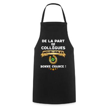 Collègues inoubliables Bonne Chance Cadeau Départ - Tablier de cuisine - noir - Devant - AI Model Male 185 dark (185cm)