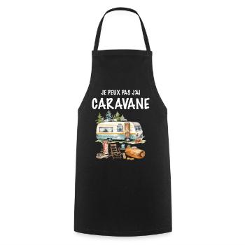 Ma Caravane Pour Se Faire plaisir - Tablier de cuisine - noir - Devant - AI Model Male 185 dark (185cm)
