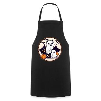 Niedliche Halloween Ungeheuer - Kochschürze - Schwarz - Vorne - AI Model Male 185 dark (185cm)