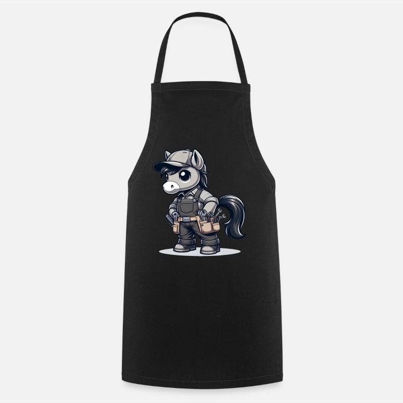 Artisan de cheval mignon - Tablier de cuisine - noir
