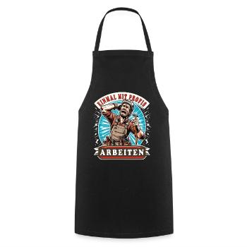 Craftsmen work with professionals for once - Cooking Apron - black - Front - AI Model Male 185 dark (185cm)