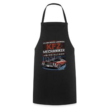 I'm this legendary car mechanic - Cooking Apron - black - Front - AI Model Male 185 dark (185cm)