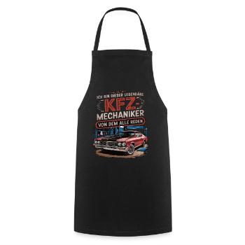 I'm this legendary car mechanic - Cooking Apron - black - Front - AI Model Male 185 dark (185cm)