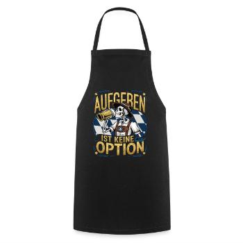Aufgeben ist keine Option Bier Oktober - Kochschürze - Schwarz - Vorne - AI Model Male 185 dark (185cm)