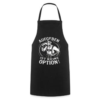 Aufgeben ist keine Option Bier Oktober - Kochschürze - Schwarz - Vorne - AI Model Male 185 dark (185cm)
