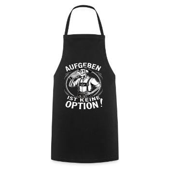 Aufgeben ist keine Option Bier Oktober - Kochschürze - Schwarz - Vorne - AI Model Male 185 dark (185cm)