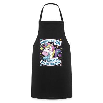 Men over 44 can wear anything for their 44th birthday - Cooking Apron - black - Front - AI Model Male 185 dark (185cm)