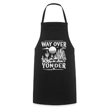 Way over yonder - Cooking Apron - black - Front - AI Model Male 185 dark (185cm)