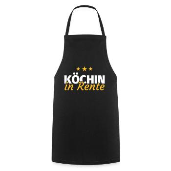 Köchin Rente - Kochschürze - Schwarz - Vorne - AI Model Male 185 dark (185cm)