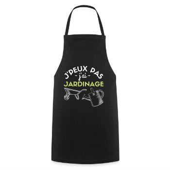 Jardinage Je Peux Pas J'ai Jardinage Jardin - Tablier de cuisine - noir - Devant - AI Model Male 185 dark (185cm)
