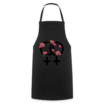 Lgbt Rosen lesbian pride lesbisch Geschenkidee - Kochschürze - Schwarz - Vorne - AI Model Male 185 dark (185cm)