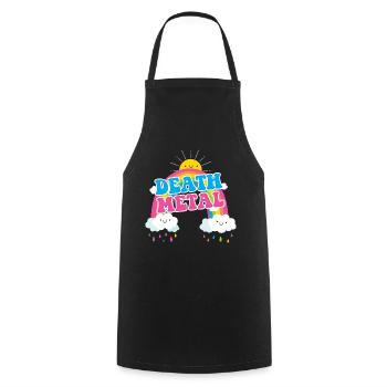 Death metal funny rainbows metalhead heavy metal - Cooking Apron - black - Front - AI Model Male 185 dark (185cm)