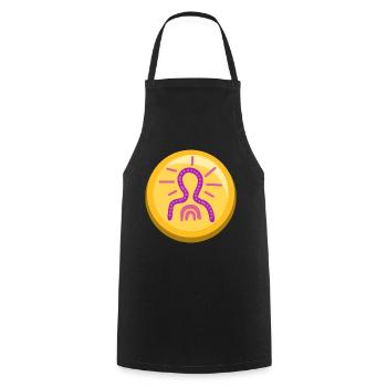 Meditations Sticker Icon Zen - Kochschürze - Schwarz - Vorne - AI Model Male 185 dark (185cm)