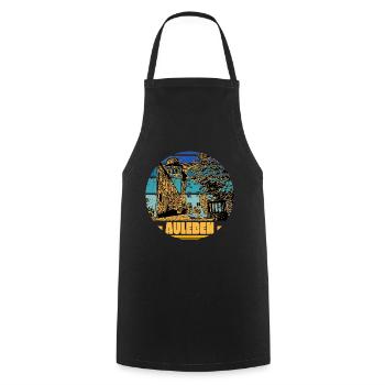 Südharz Merch - Auleben - Kochschürze - Schwarz - Vorne - AI Model Male 185 dark (185cm)
