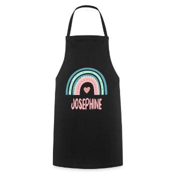 Josephine Name Rainbow Baby - Cooking Apron - black - Front - AI Model Male 185 dark (185cm)