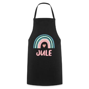 Jule Name Rainbow Baby - Cooking Apron - black - Front - AI Model Male 185 dark (185cm)