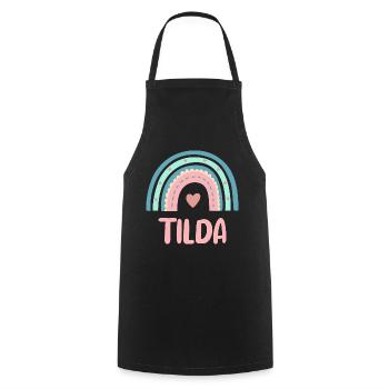 Tilda Name Rainbow Baby - Cooking Apron - black - Front - AI Model Male 185 dark (185cm)