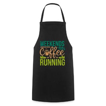Weekends Coffee Running 6 - Kochschürze - Schwarz - Vorne - AI Model Male 185 dark (185cm)