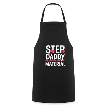 Step Daddy Material 15 - Kochschürze - Schwarz - Vorne - AI Model Male 185 dark (185cm)