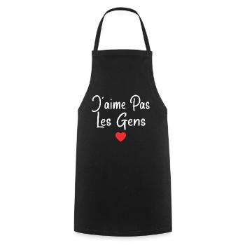 Humorous Teen Humor I Don't Like People - Cooking Apron - black - Front - AI Model Male 185 dark (185cm)