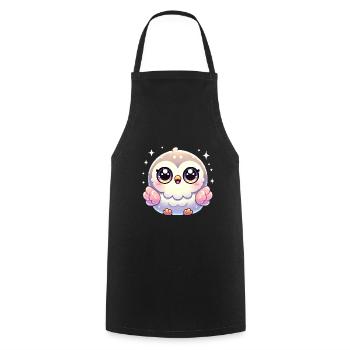 Super Cute Kawaii Baby Owl - Kochschürze - Schwarz - Vorne - AI Model Male 185 dark (185cm)