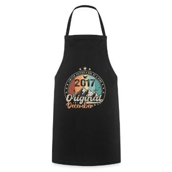 December 2017 Birthday Gift - December 2017 - Cooking Apron - black - Front - AI Model Male 185 dark (185cm)