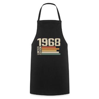 1968 Vintage - Retro 1968 Cadeau Anniversaire 1968 - Tablier de cuisine - noir - Devant - AI Model Male 185 dark (185cm)