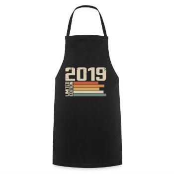 2019 Vintage - Retro 2019 Birthday Gift 2019 - Cooking Apron - black - Front - AI Model Male 185 dark (185cm)