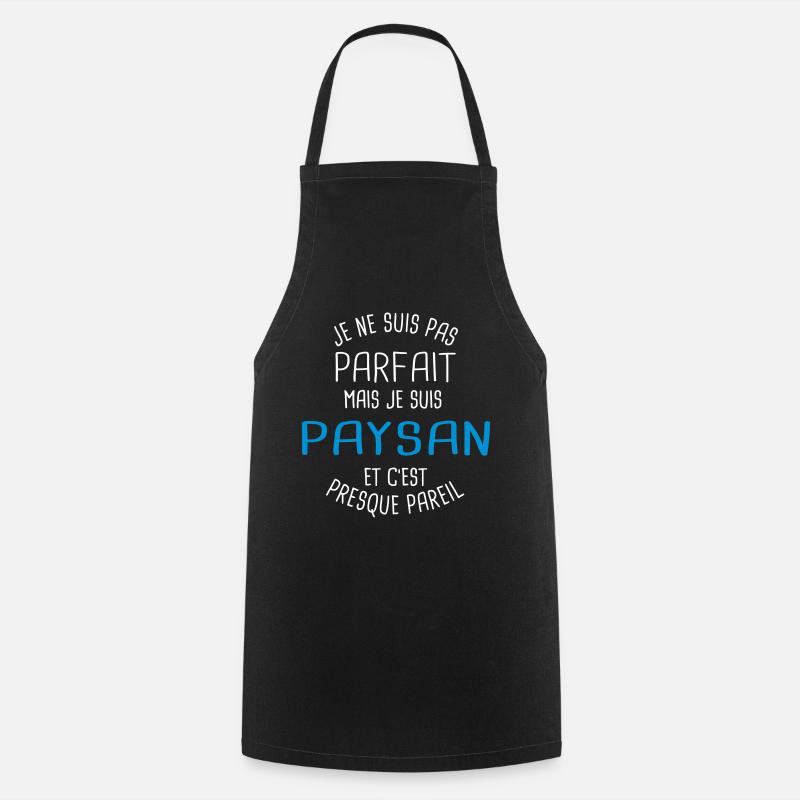 Pas parfait mais paysan - Tablier de cuisine - noir