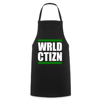 Wrld ctizn - world citizen - Tablier de cuisine - noir - Devant - AI Model Male 185 dark (185cm)
