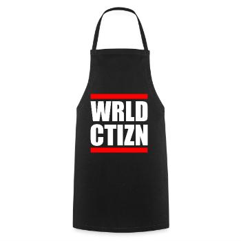 Wrld ctizn - world citizen - Tablier de cuisine - noir - Devant - AI Model Male 185 dark (185cm)