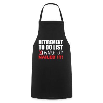 Retirement Design For Men Women Retired People - Tablier de cuisine - noir - Devant - AI Model Male 185 dark (185cm)
