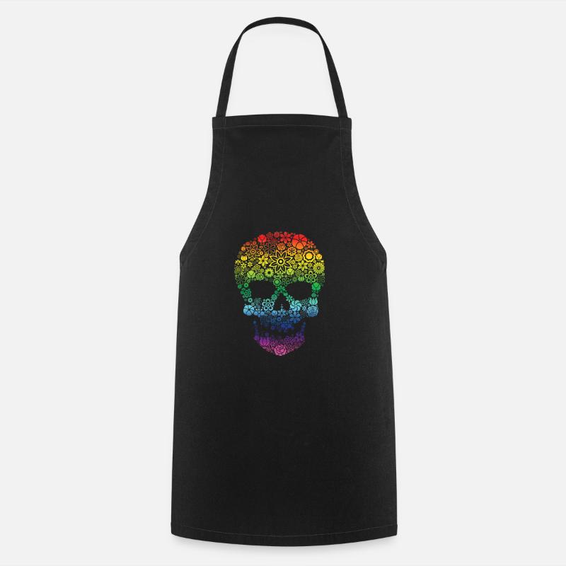 Skull colors - Cooking Apron - black