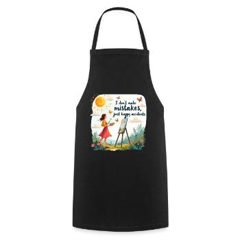 Oil Painting In Nature For Painters And Artists - Cooking Apron - black - Front - AI Model Male 185 dark (185cm)