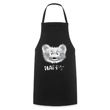 Happy Bear - Baby Bear Cute - Cooking Apron - black - Front - AI Model Male 185 dark (185cm)