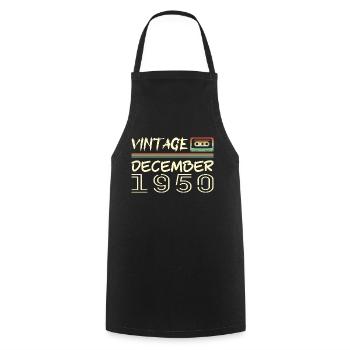 1950 December 1950 Jubilee December 1950 - Cooking Apron - black - Front - AI Model Male 185 dark (185cm)