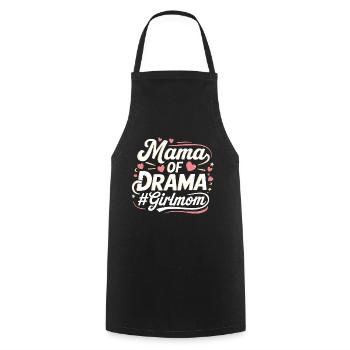 Mama Of Drama Girl Mom 4 - Kochschürze - Schwarz - Vorne - AI Model Male 185 dark (185cm)