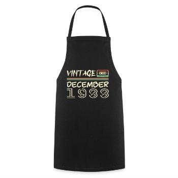 1988 December 1988 Jubilee December 1988 - Cooking Apron - black - Front - AI Model Male 185 dark (185cm)