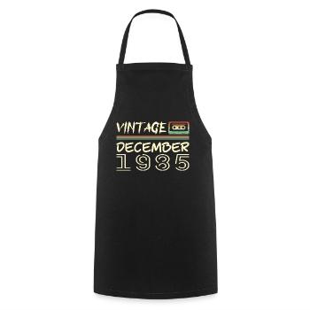 1985 December 1985 Jubilee December 1985 - Cooking Apron - black - Front - AI Model Male 185 dark (185cm)