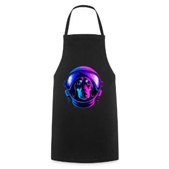 Dackel-Astronaut Hund Geschenk Wiener Dog - Kochschürze - Schwarz - Vorne - AI Model Male 185 dark (185cm)