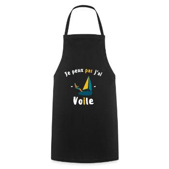 Je peux pas j ai Voile - Tablier de cuisine - noir - Devant - AI Model Male 185 dark (185cm)