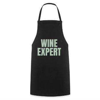 Wine expert - Cooking Apron - black - Front - AI Model Male 185 dark (185cm)