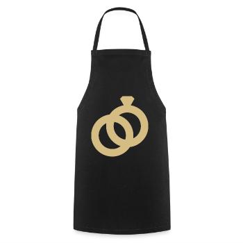 Wedding Ring Symbol Rings Wedding Ring Shirt Gift - Cooking Apron - black - Front - AI Model Male 185 dark (185cm)