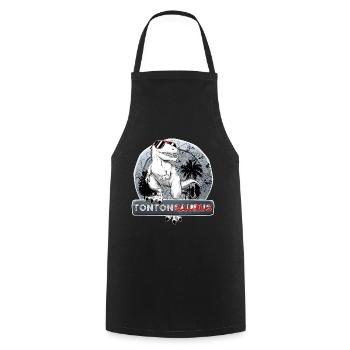 Tontonsaurus My Tonton Dinosaur Tearing - Cooking Apron - black - Front - AI Model Male 185 dark (185cm)