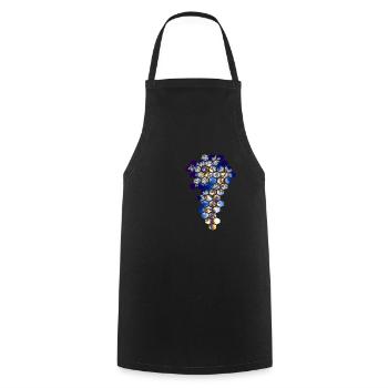 Honeycomb fractal - Cooking Apron - black - Front - AI Model Male 185 dark (185cm)