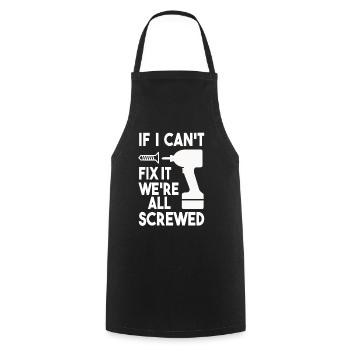 Craftsman repair DIY technician gift - Cooking Apron - black - Front - AI Model Male 185 dark (185cm)