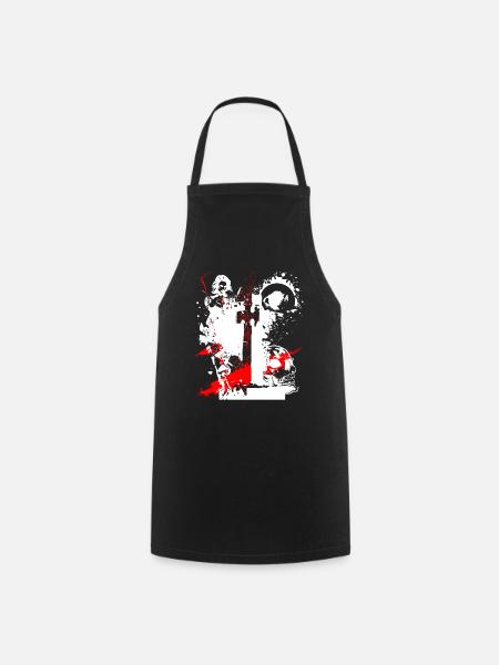 Tattoo Woman Trash Polka - Cooking Apron - black
