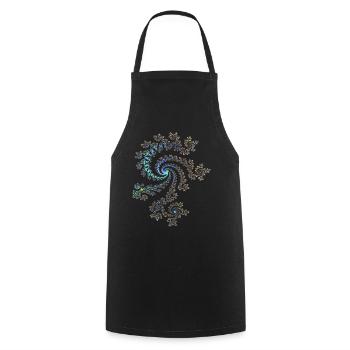 Fractale - Tablier de cuisine - noir - Devant - AI Model Male 185 dark (185cm)